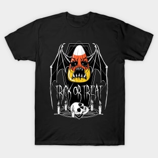 Evil Candy Corn Trick or Treat T-Shirt